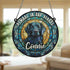 Flat Coated Retriever Memorial Stained Glass Effect Suncatcher